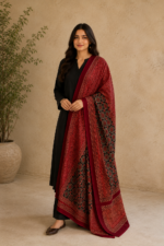 Korean Shamoz Silk Ajrak Shawl - Image 3