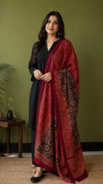 Korean Shamoz Silk Ajrak Shawl - Image 2