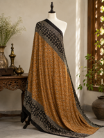 Korean Shamoz Silk Fabric 100% Natural Dye Ajrak Shawl / Dupatta - Image 4