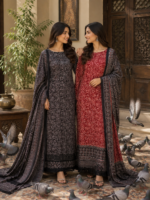 Korean Shamoz Silk Fabric 100% Natural Dye Ajrak Suit 2 Piece ( Shirt+Dopatta) - Image 5
