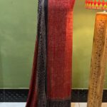 Korean Shamoz Silk Fabric 100% Natural Dye Ajrak Suit 2 Piece ( Shirt+Dopatta)
